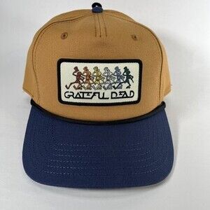 Grateful Dead Patch Snapback Adjustable Adult Rope Hat Dancing Skeletons NWT